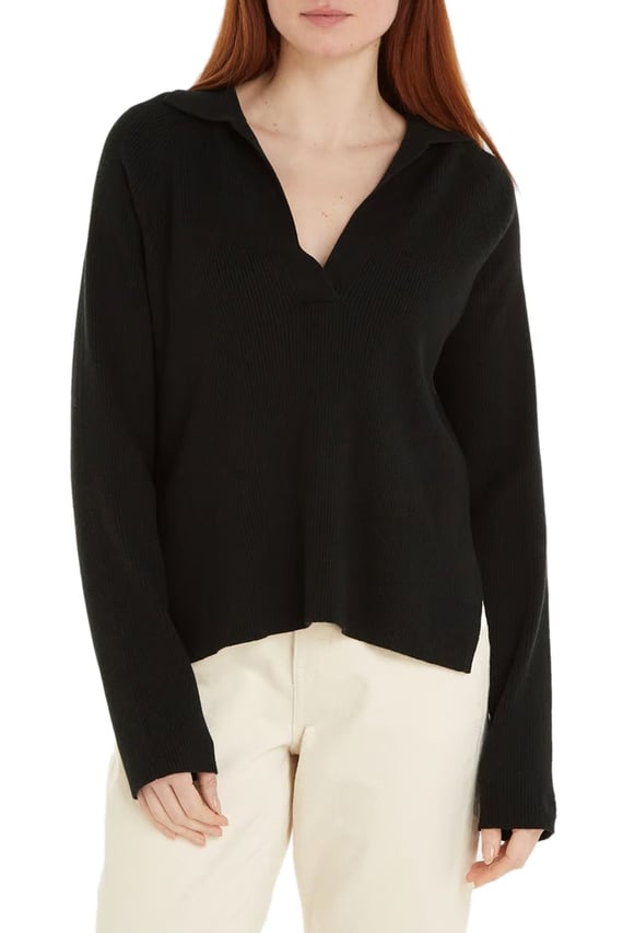 Свитер ESSENTIAL RIB POLO NECK SWEATER