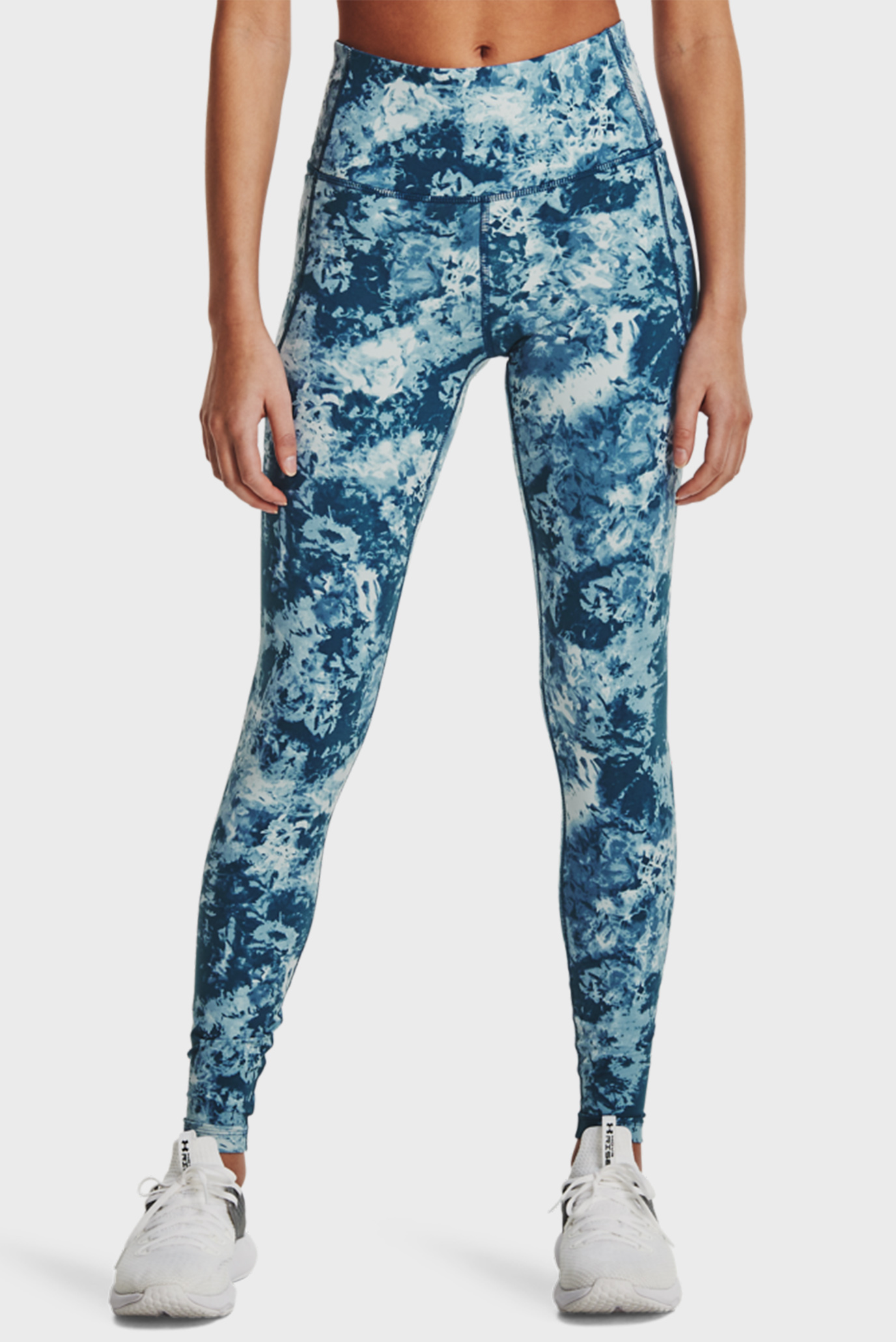 Женские голубые тайтсы UA BTG MERIDIAN PRINT LEG 7