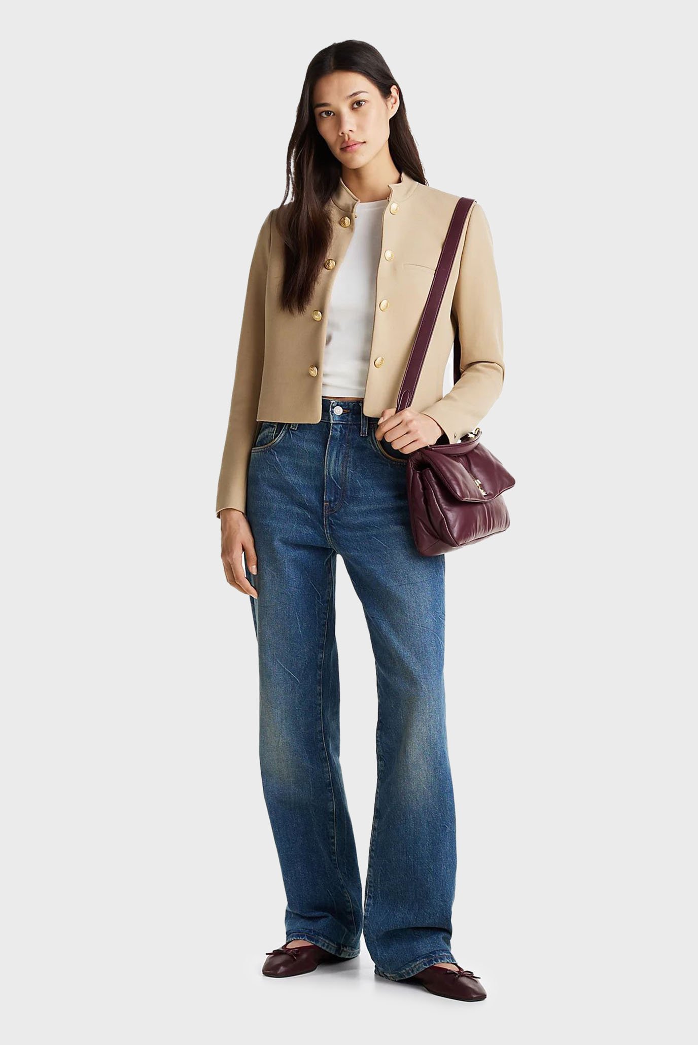 Женский бежевый жакет PUNTO SHORT SB BLAZER JACKET 2