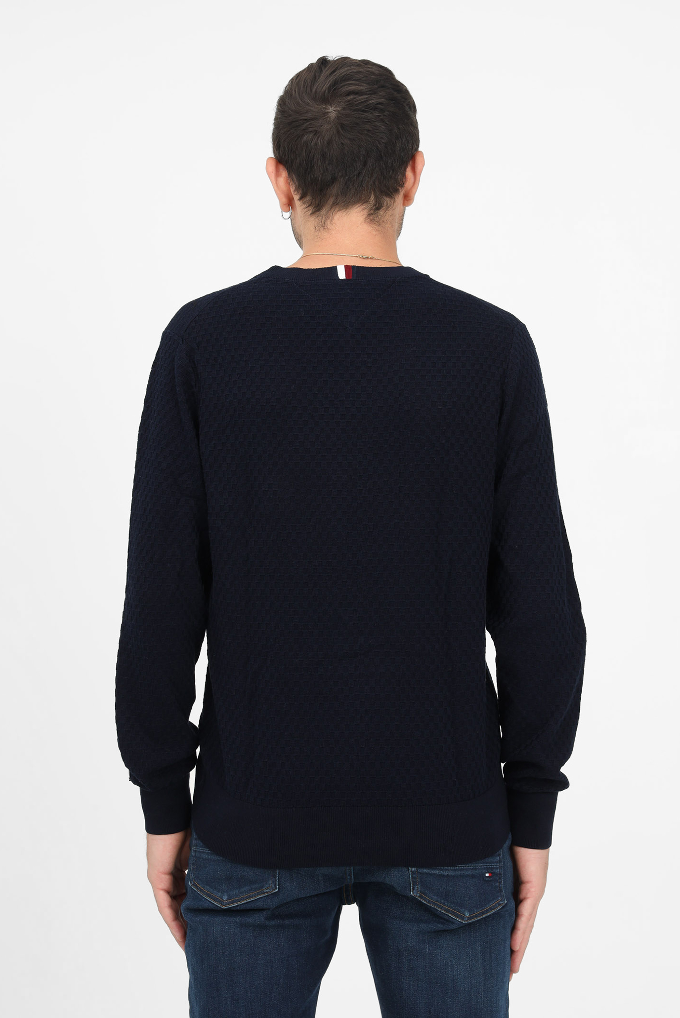 Мужской темно-синий джемпер GINGHAM STRUCTURE Tommy Hilfiger Мужской темно-синий джемпер GINGHAM STRUCTURE 6