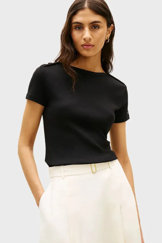 Футболка GOLD BUTTON SLIM SS TEE Tommy Hilfiger