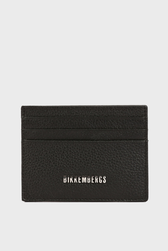 Мужской черный кожаный кардхолдер MAN WALLET SHIERAN Bikkembergs