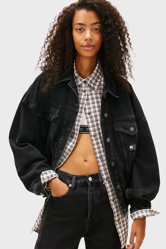 Куртка джинсовая OVSZ TRCKR JKT FLAG EI6081 EXT Tommy Jeans