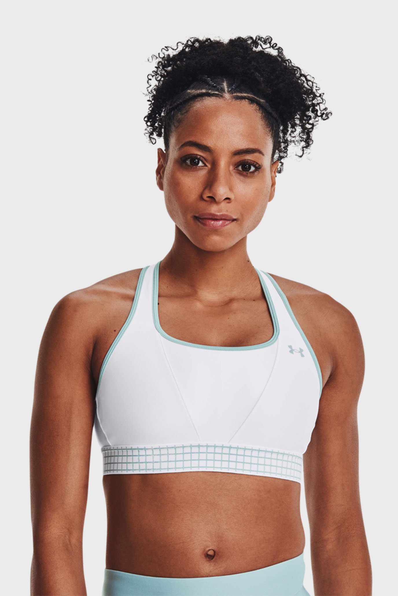 Женский белый спортивный топ UA Crossbk Mid Bra 12.1 Nov 5