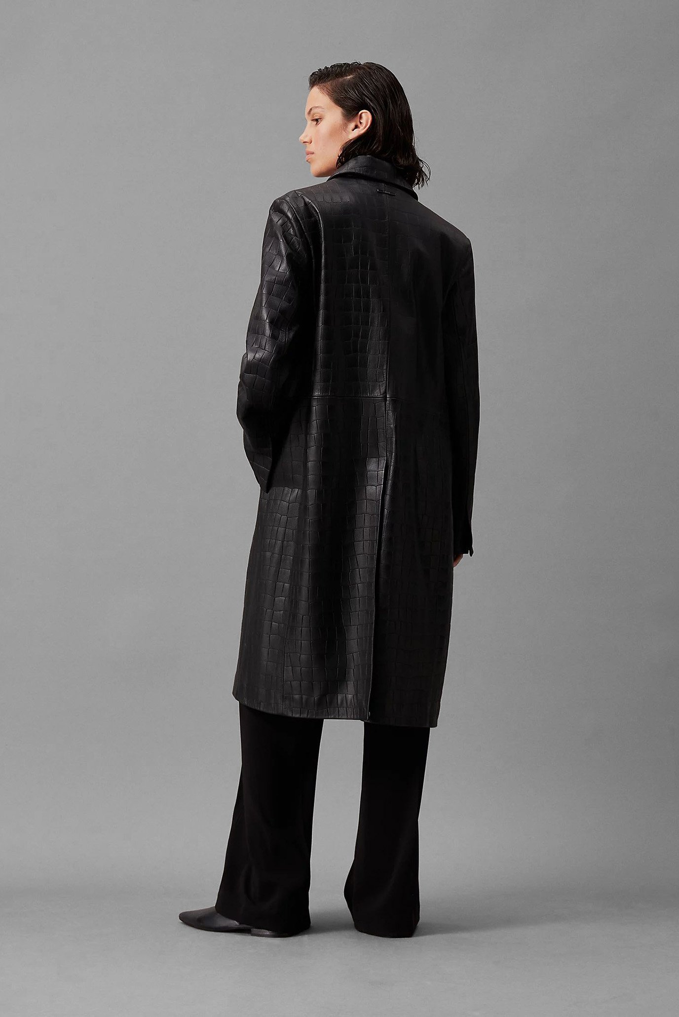 Плащ TEXTURED LEATHER COAT 2