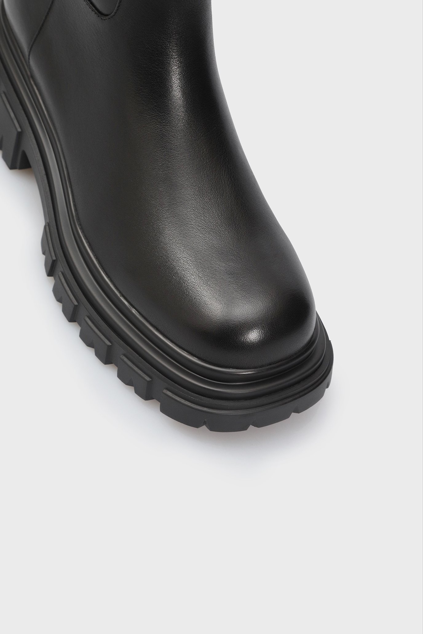 Женские черные кожаные сапоги Packsa 10