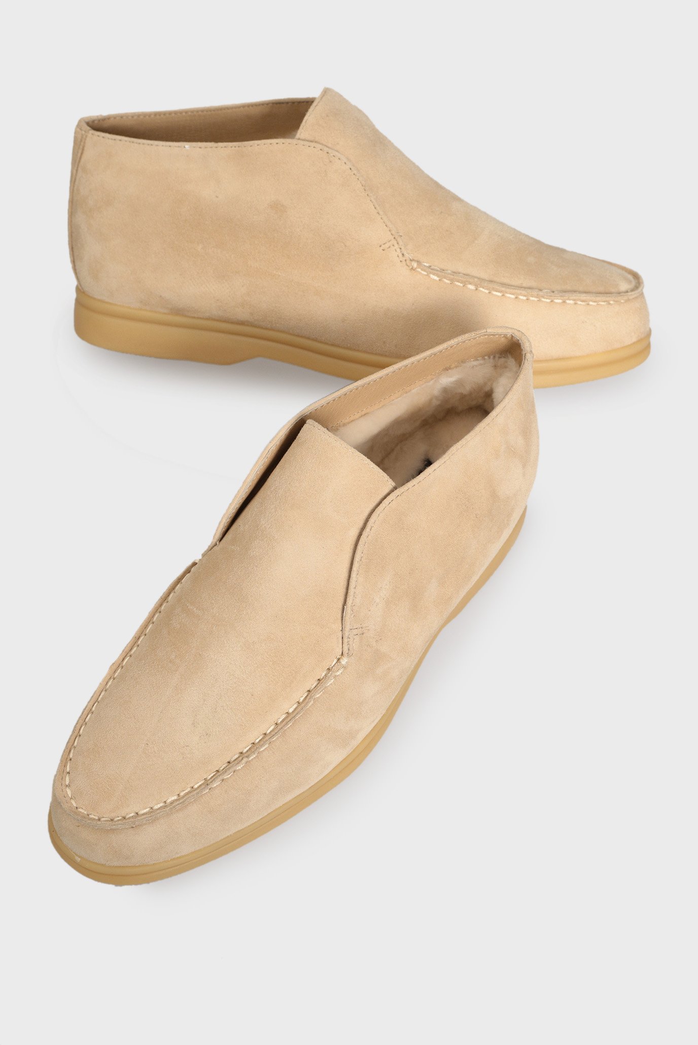 Женские бежевые замшевые ботинкиPRPY Женские бежевые замшевые ботинки 5