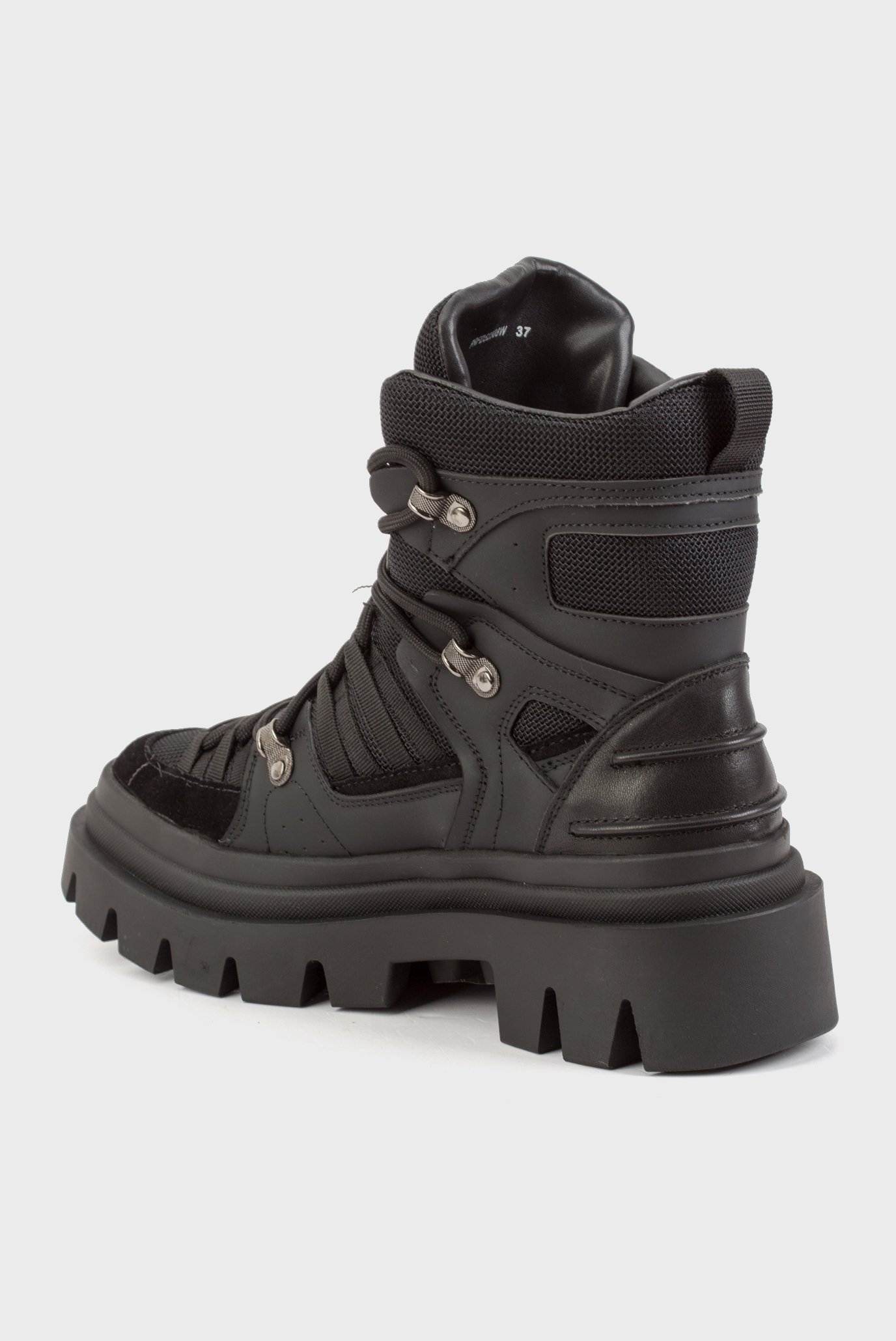 Женские черные кожаные хайкеры Gazania 3