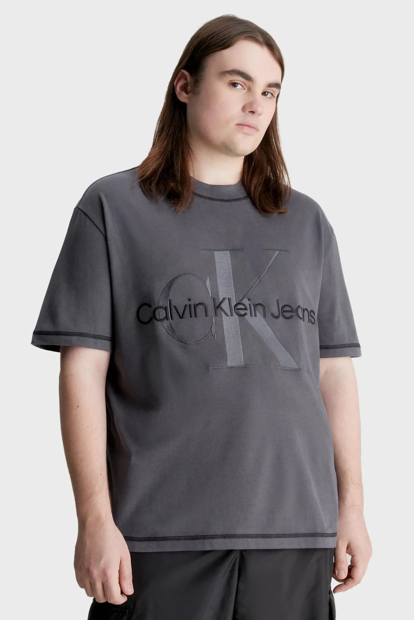 Мужская серая футболка WASH MONOLOGO TEE 4