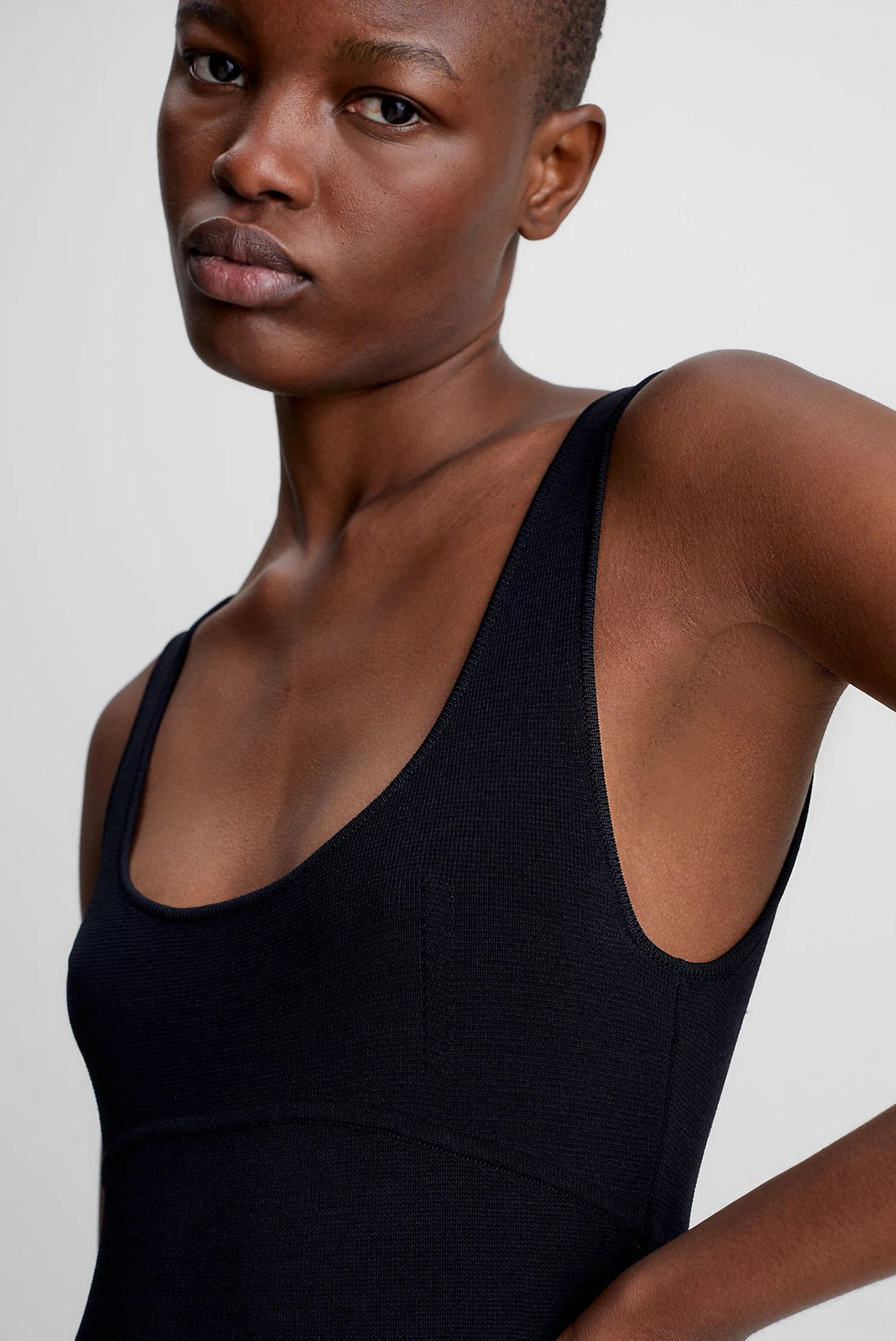 Женское черное платье SENSUAL KNITTED BODYCON 8