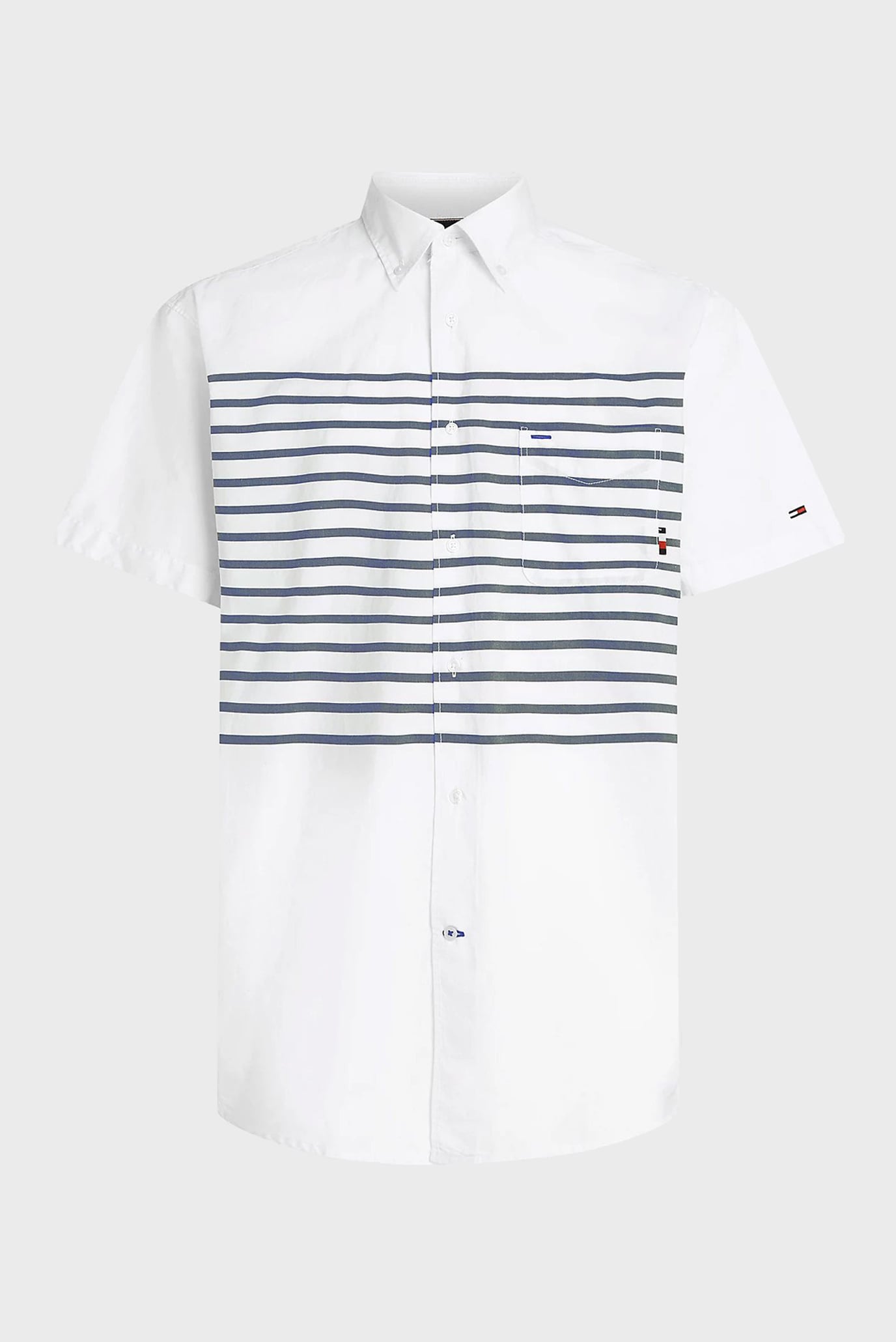 Мужская белая рубашка BRETON PLACED STRIPE 5