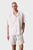 Мужская бежевая льняная рубашка BUTTON DOWN