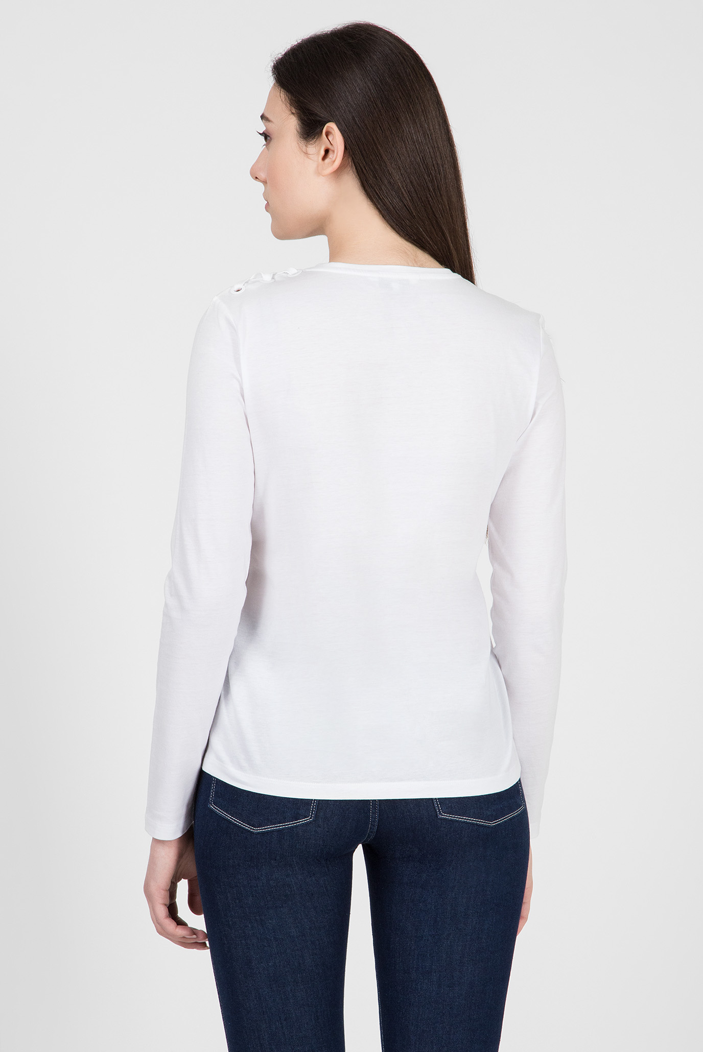 Женский белый лонгслив KRISTIE 8