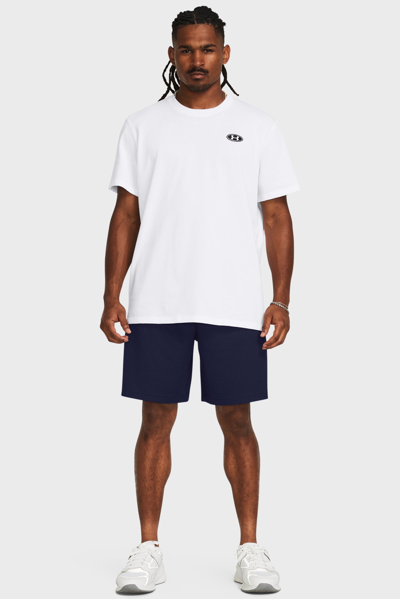 Мужские темно-синие шорты UA Rival Waffle Short 2