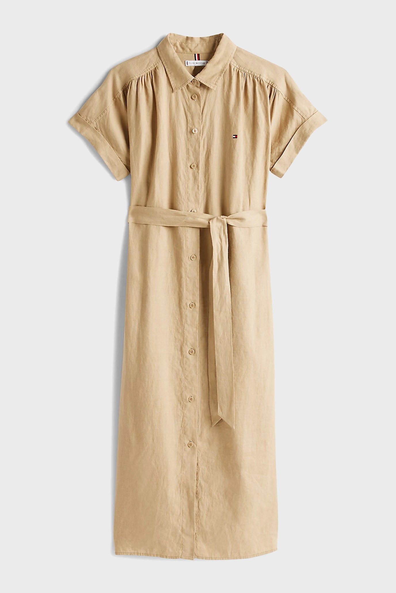 Платье ESS LINEN S S MIDI SHIRT DRESSTommy Hilfiger Платье ESS LINEN S S MIDI SHIRT DRESS 5