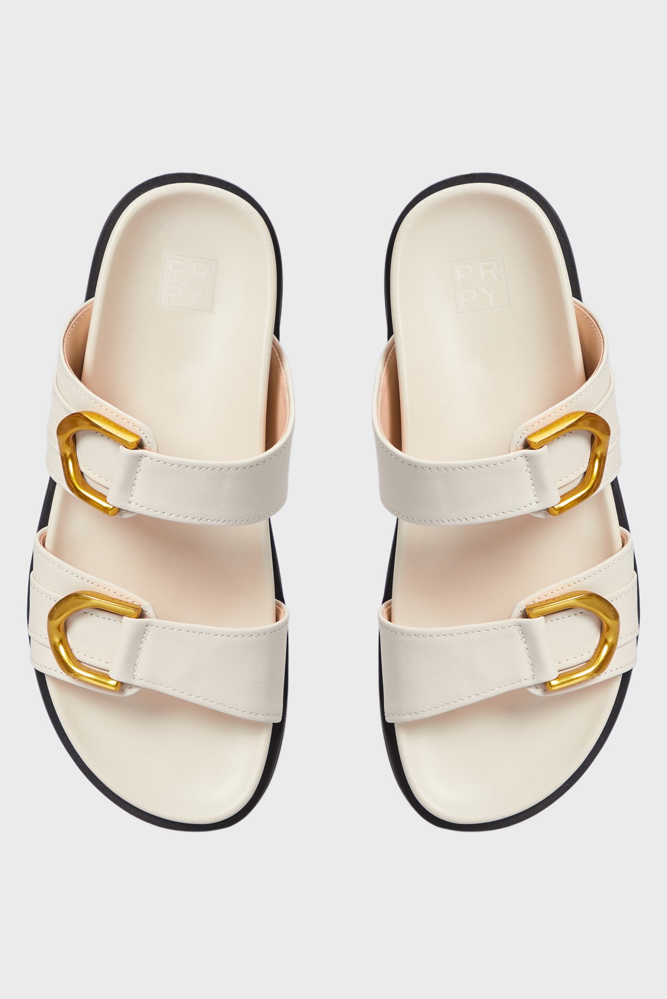 Женские белые кожаные слайдеры Leonna 4