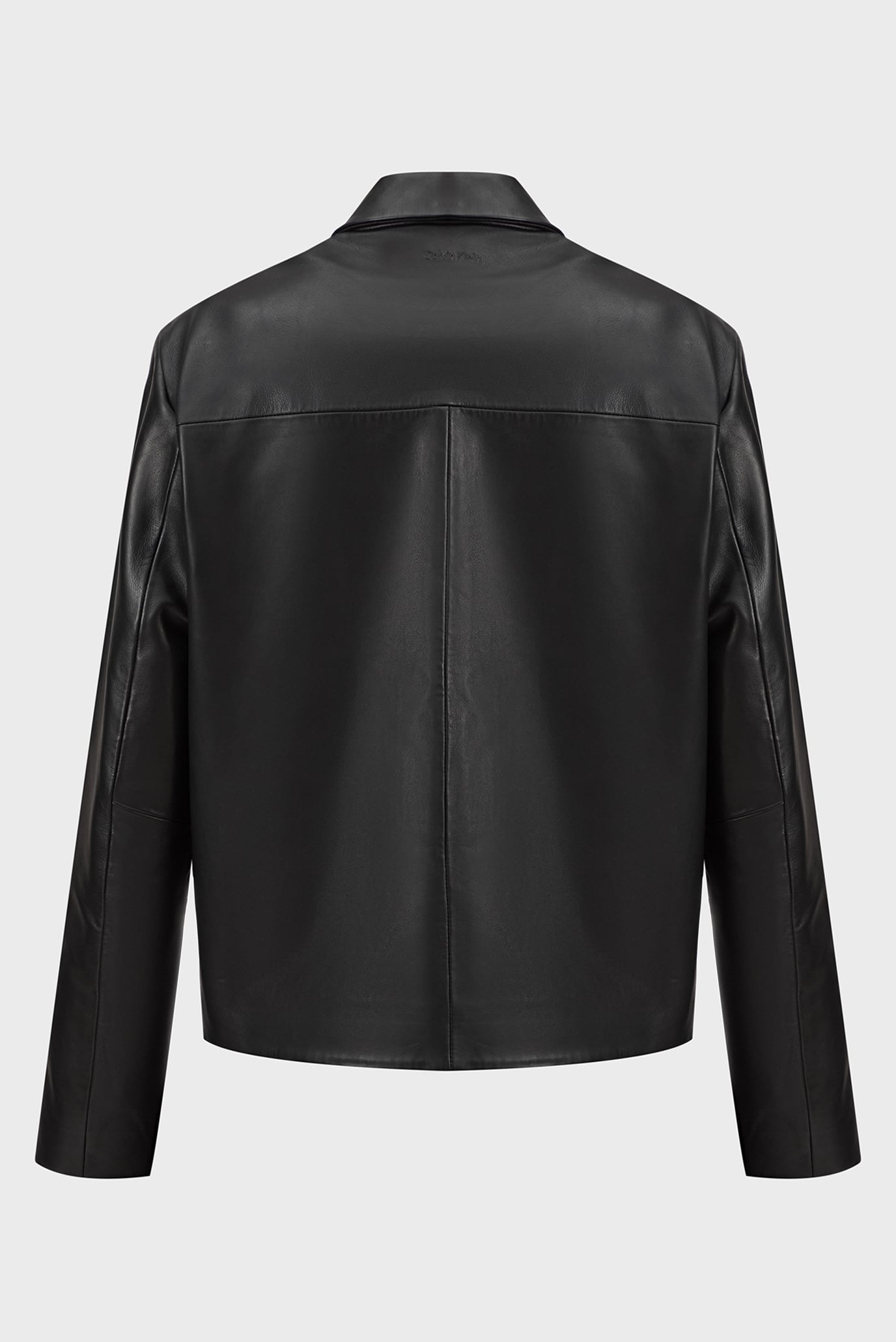 Мужская черная кожаная рубашка-пальто LAMB NAPPA WING 2