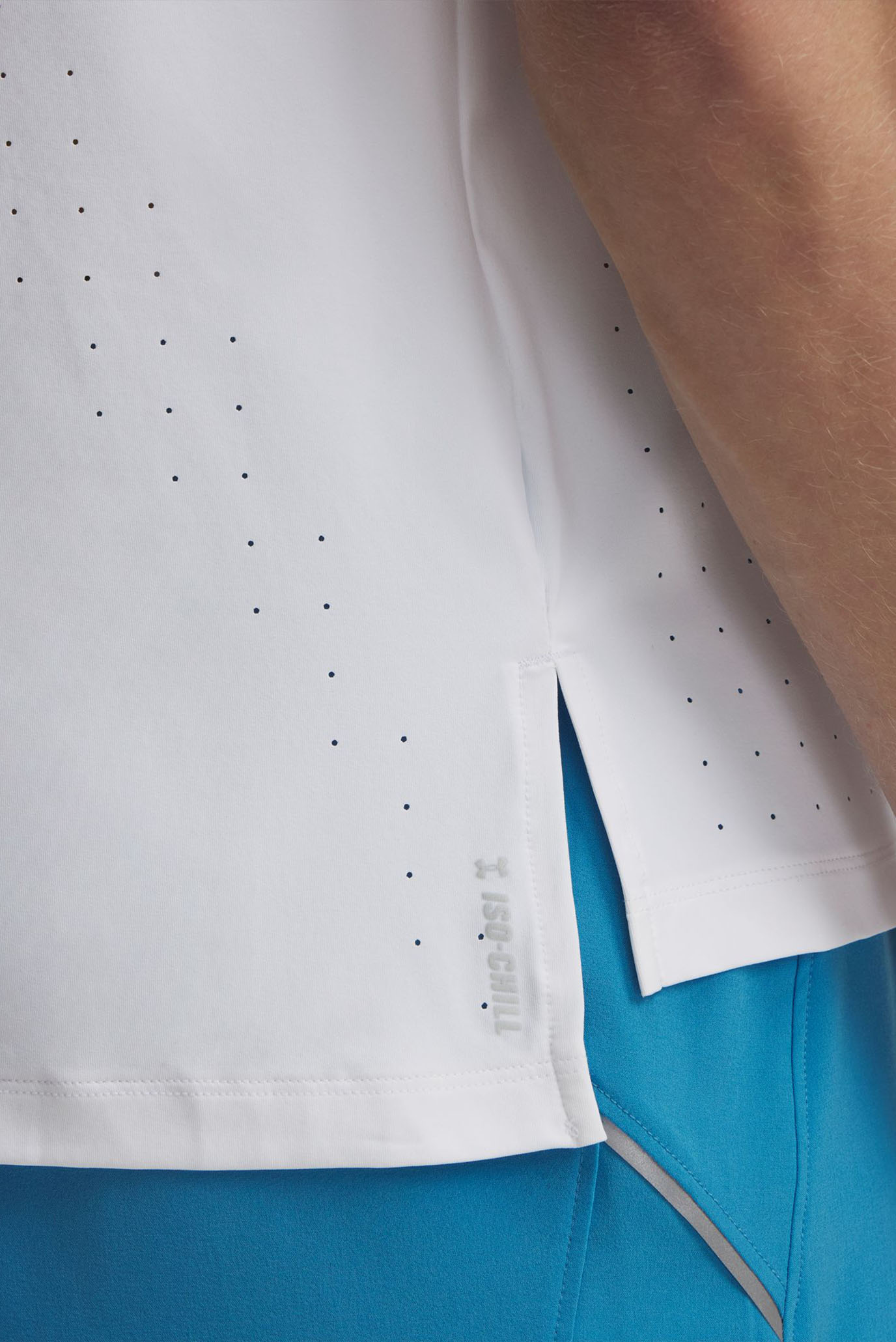 Мужская белая майка UA LAUNCH ELITE SINGLETUnder Armour Мужская белая майка UA LAUNCH ELITE SINGLET 3