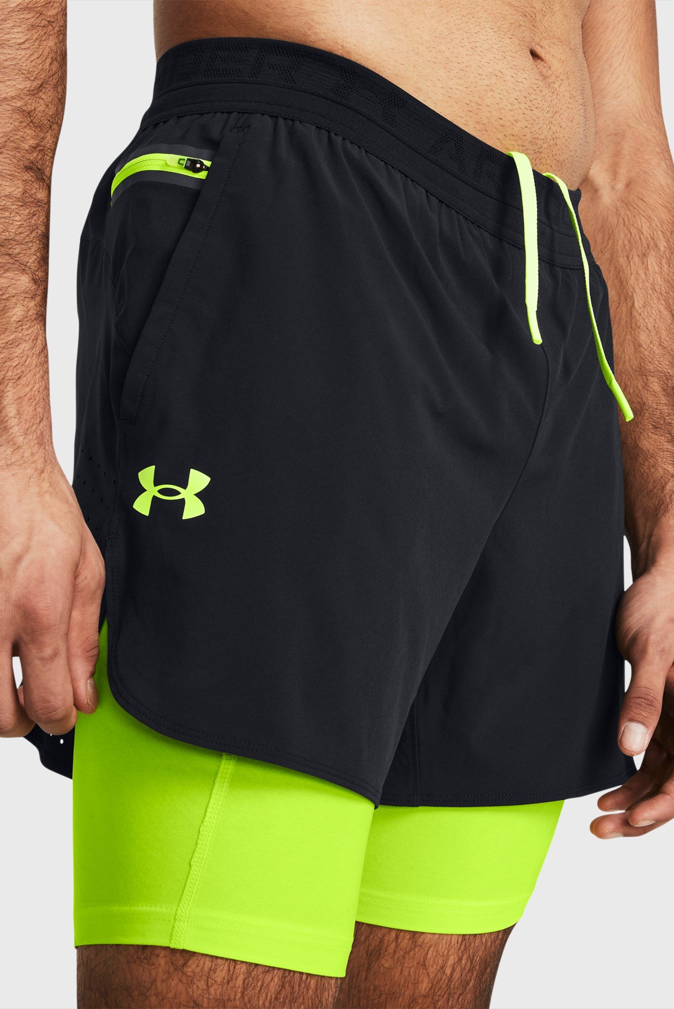 Мужские черные шорты UA Peak Woven 2in1 Sts 9