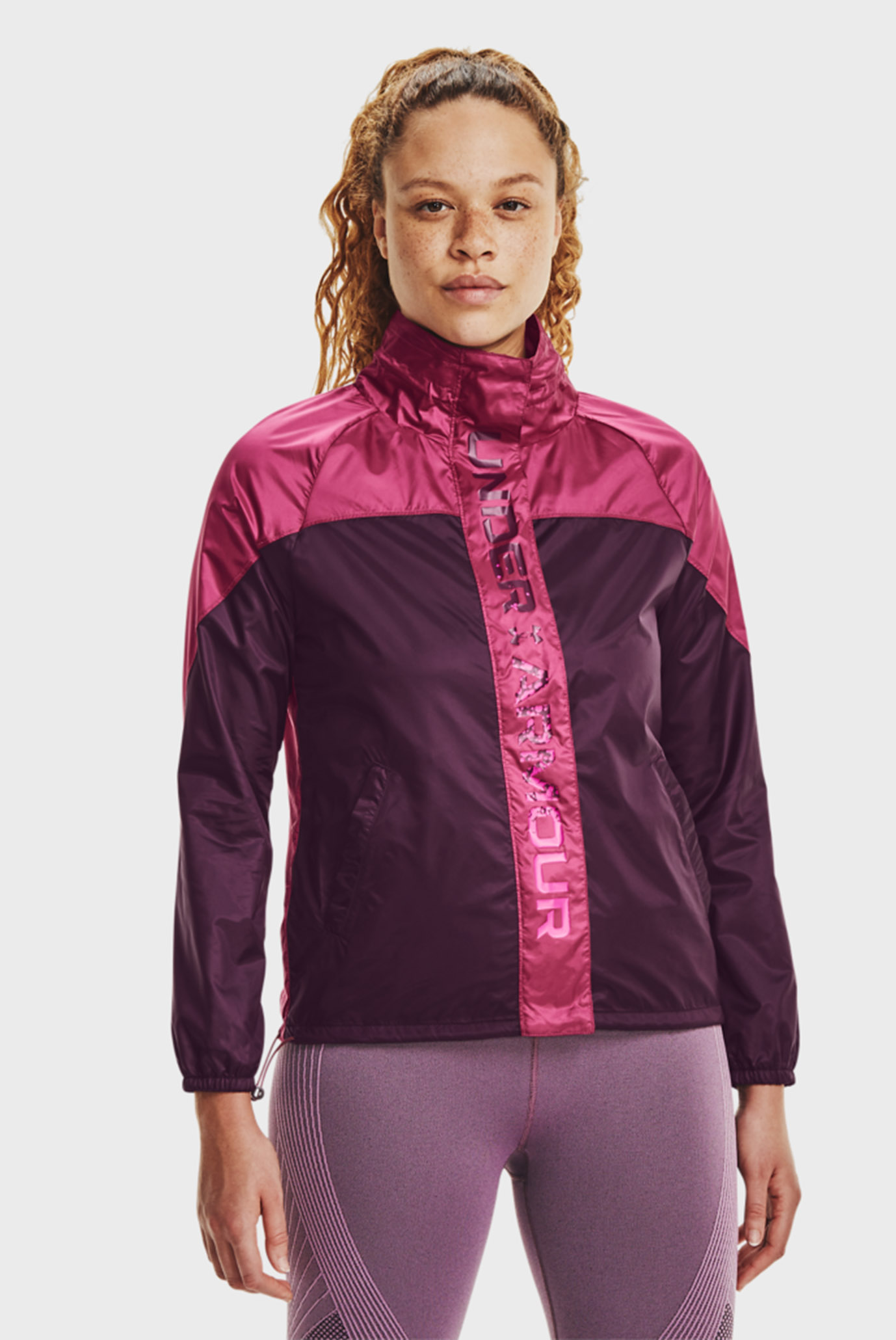 Женская бордовая ветровка Recover Woven Shine FZ Jkt 6