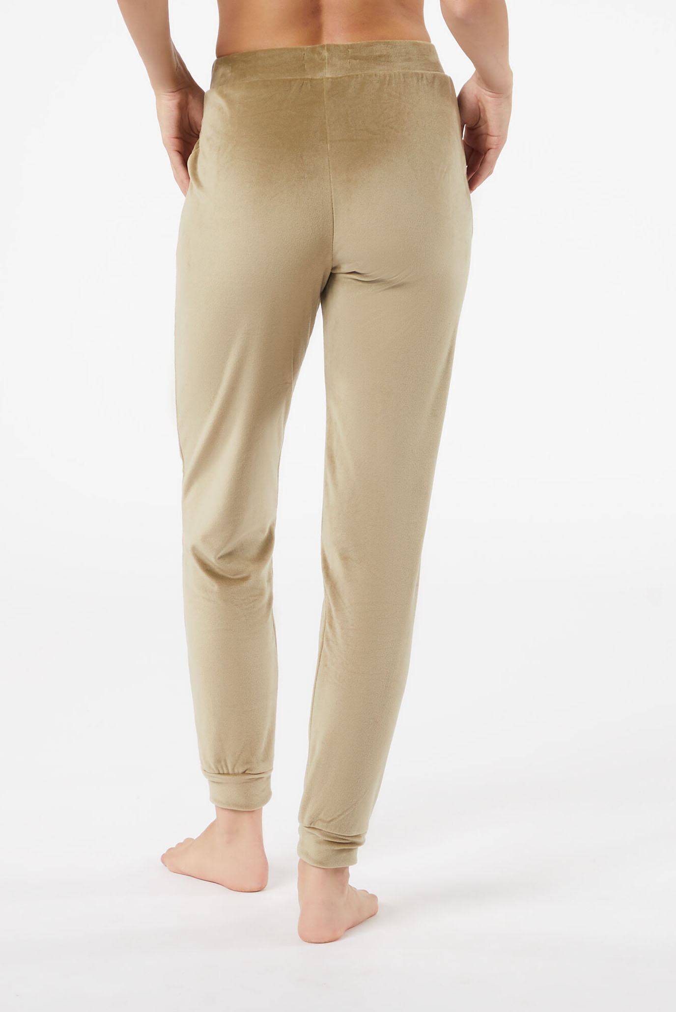 Женские оливковые бархатные брюки BERTY 2