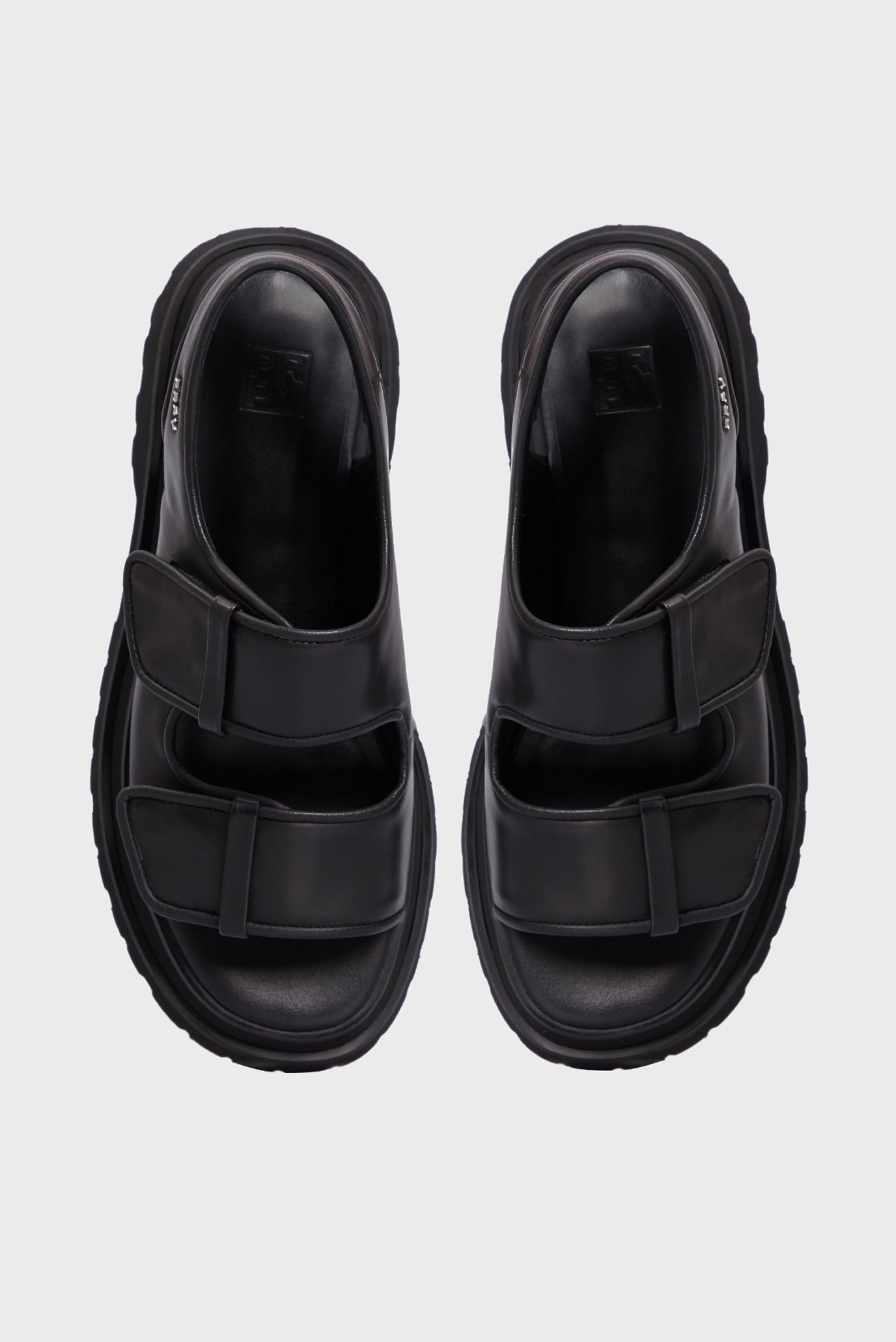 Женские черные кожаные сандалии Marta 4