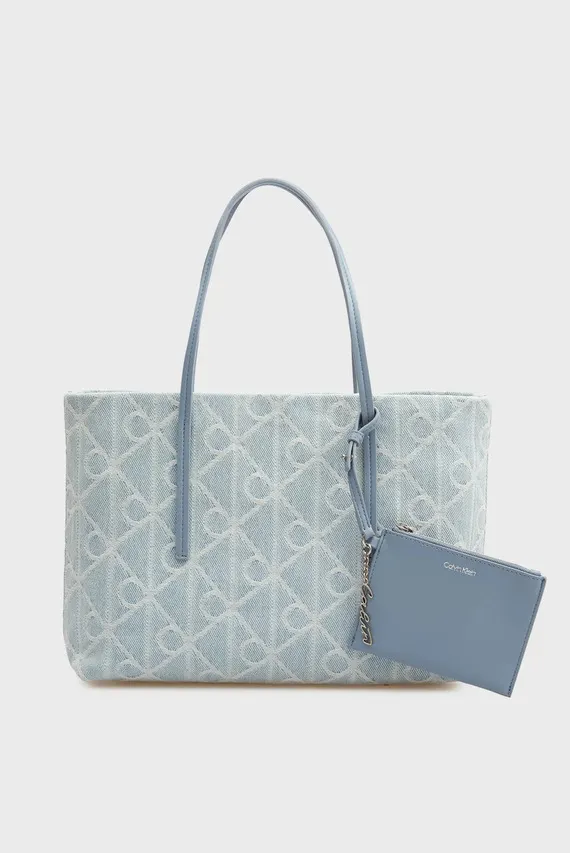 Сумка EMBLEM AOP DENIM SMALL TOTE Calvin Klein