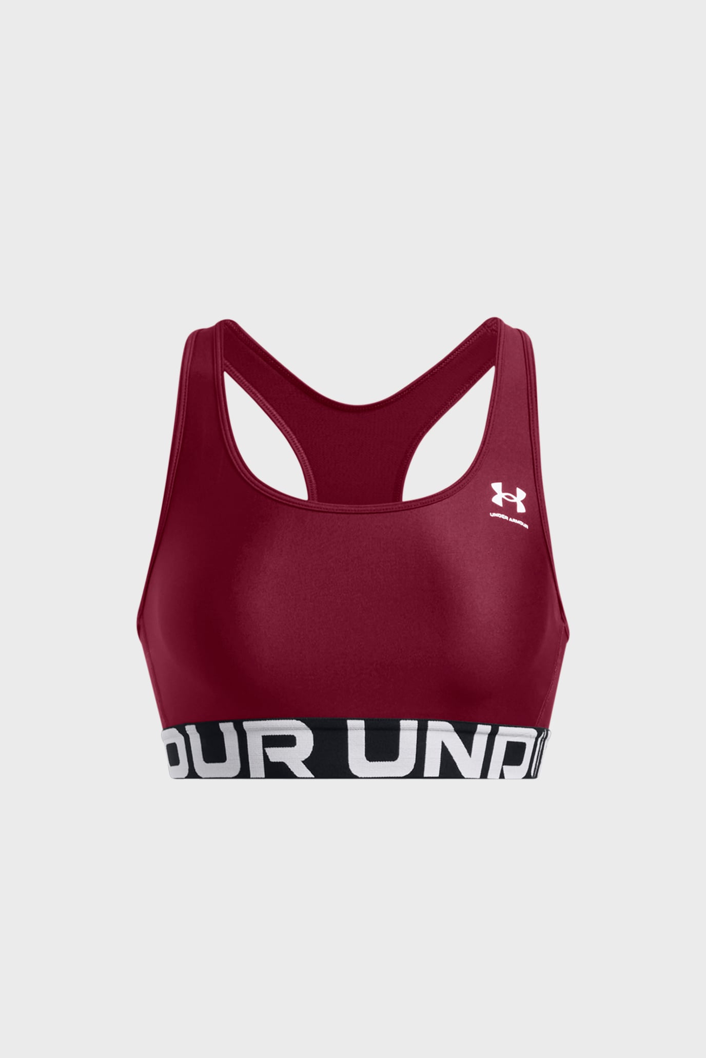 Женский бордовый топ UA HG Authentics Mid Branded 5