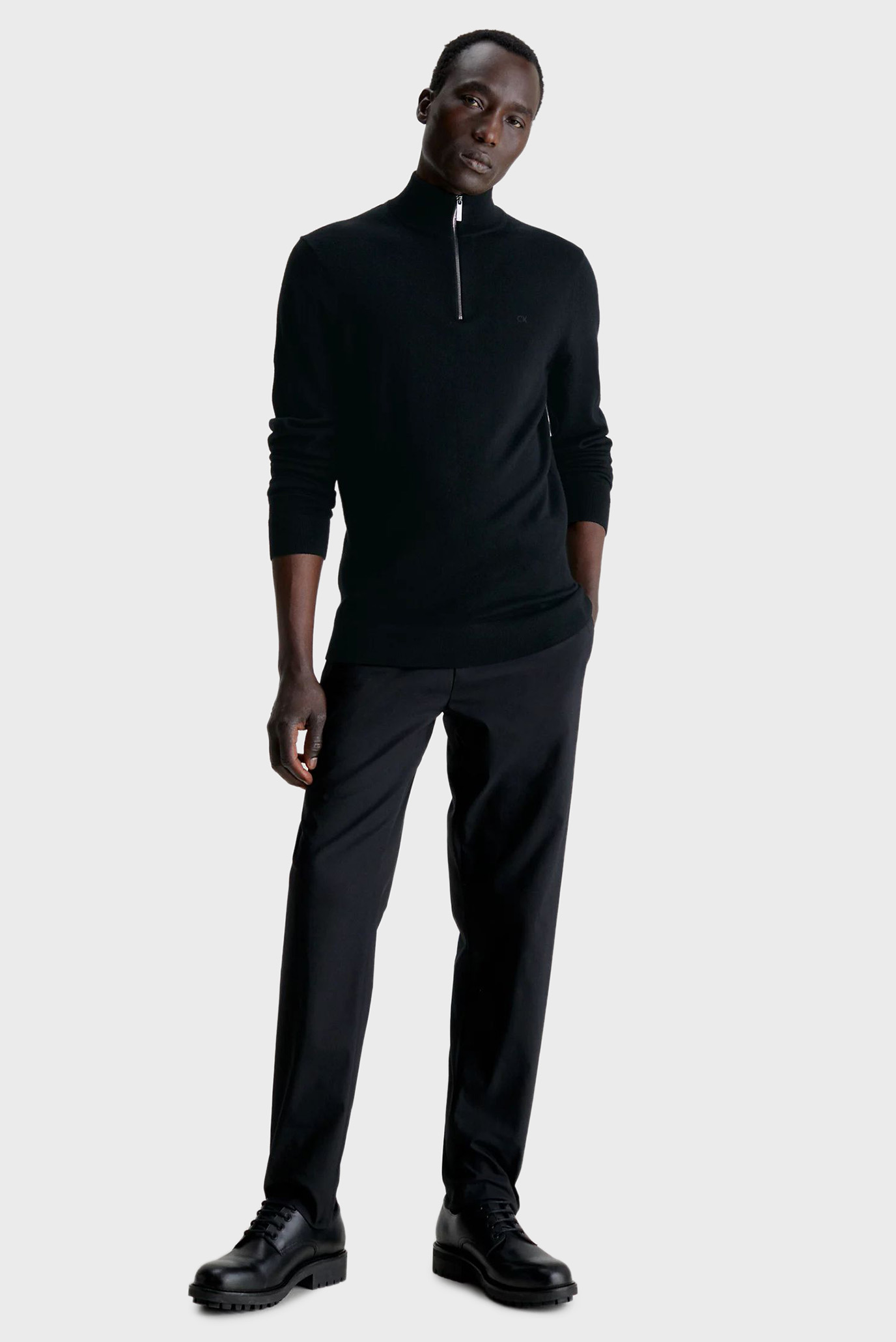 Мужская черная шерстяная кофта 7