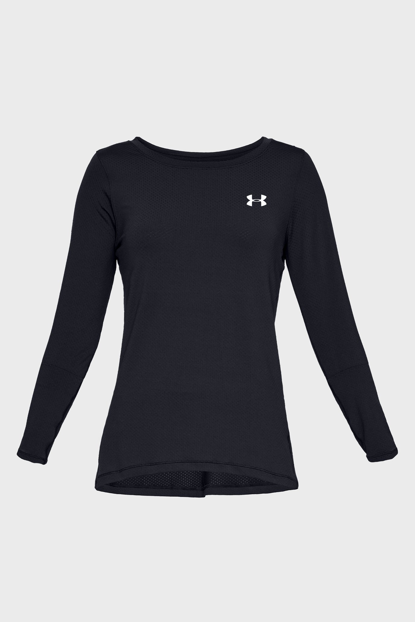 Женский черный лонгслив UA HG Armour Long Sleeve 4