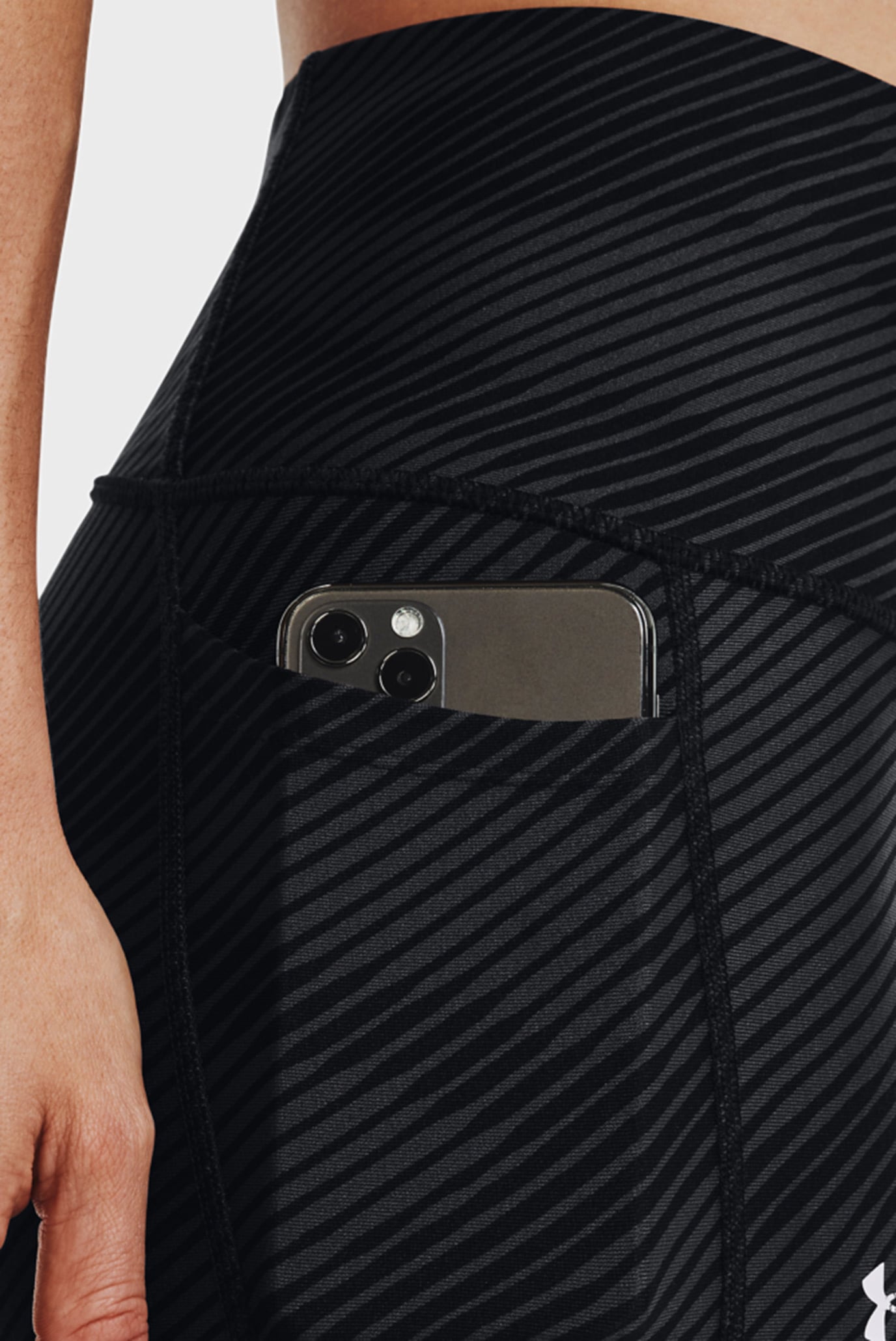 Женские черные тайтсы UA Pjt Rock HG Ankle Legging 10