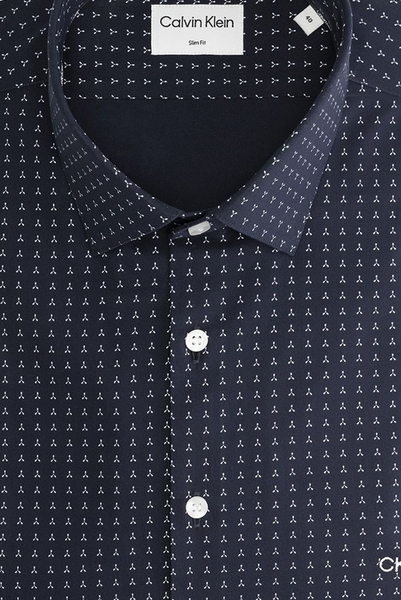 Рубашка POPLIN MICRO PRINT SLIM SHIRT 5