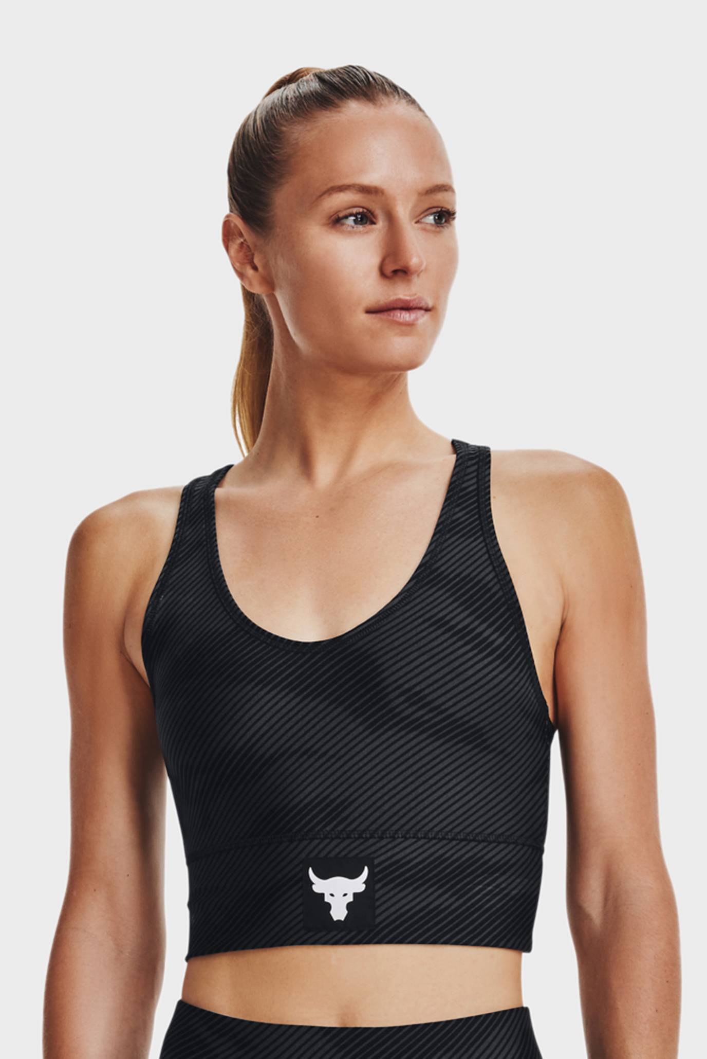 Женский черный топ UA Pjt Rock HG Bra Under Armour Женский черный топ UA Pjt Rock HG Bra 7
