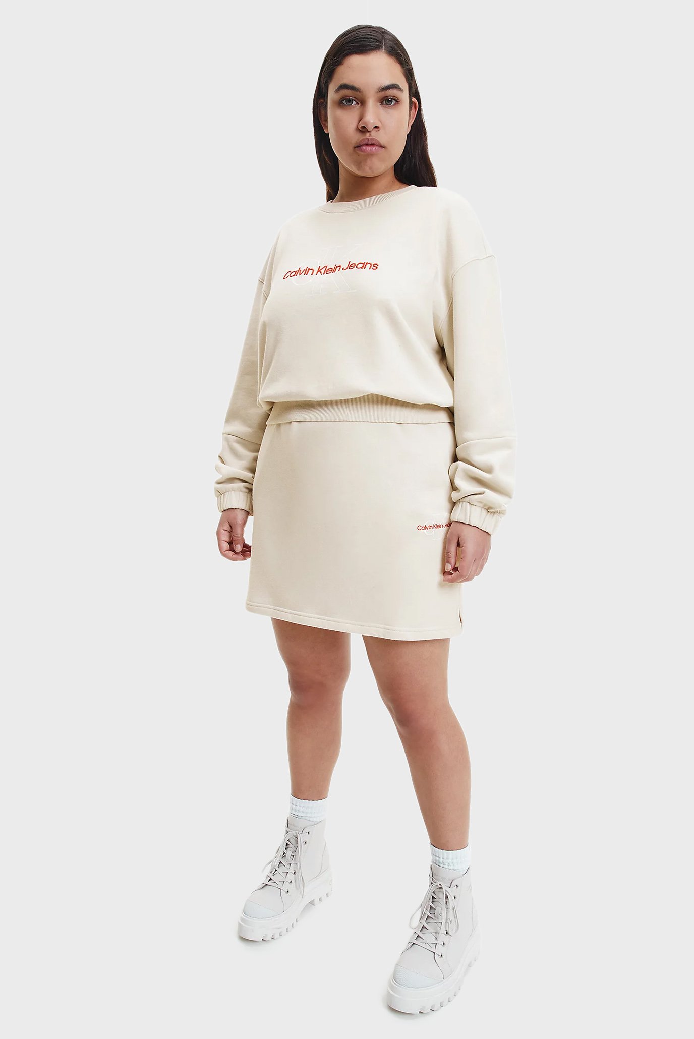 Женская бежевая юбка TWO TONE MONOGRAM 6