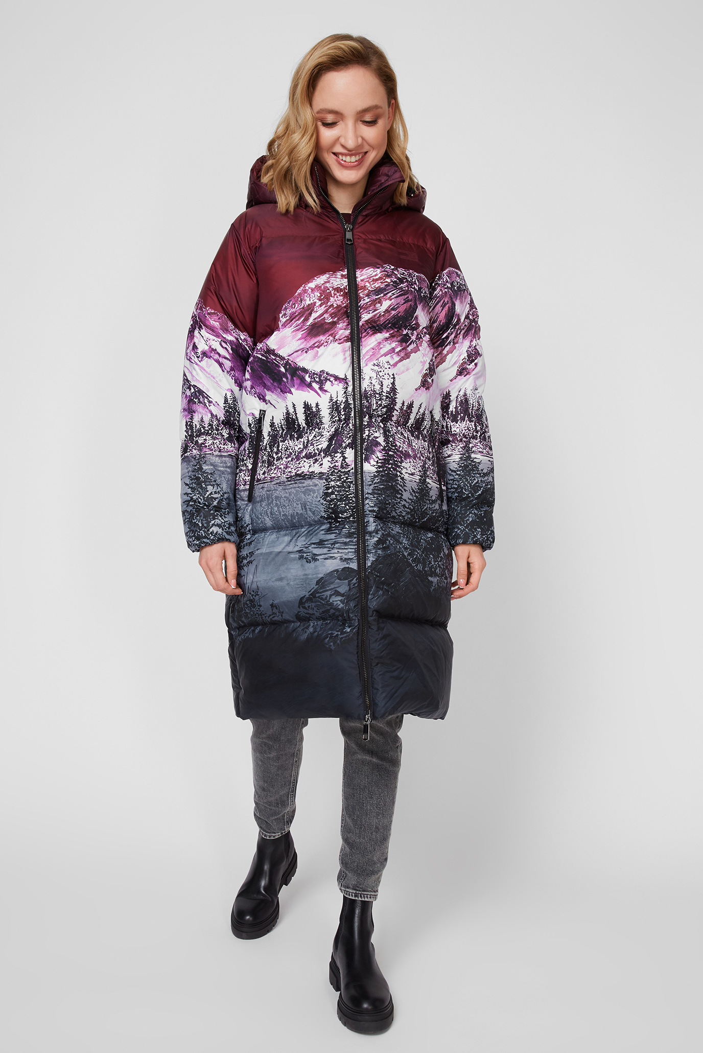 Женский пуховик ICON PRINTED 6