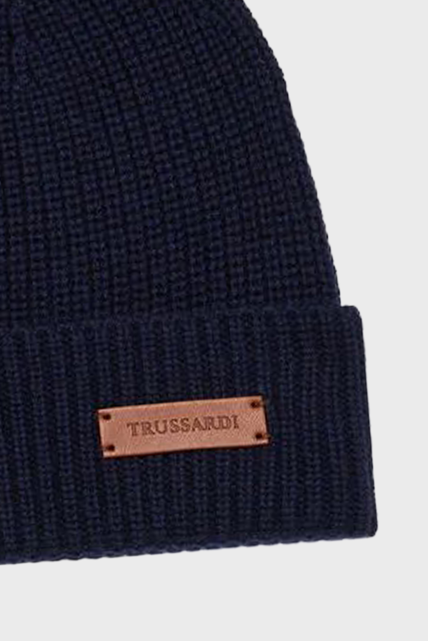 Шапка BEANIE RIBBED KNIT TRUSSARDI CLASSIC - WOOL BLEND 2