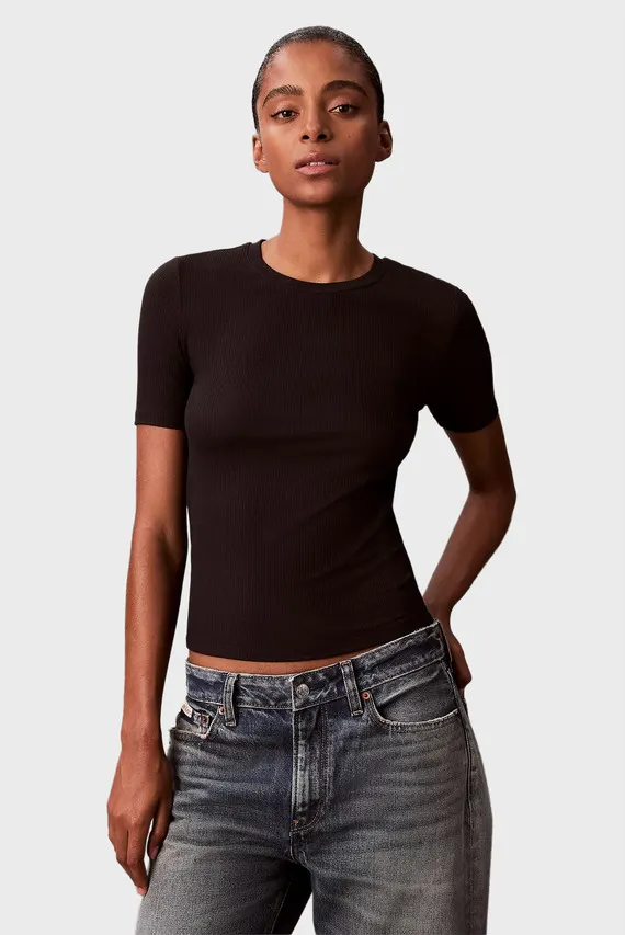 Футболка A- Modal Rib Tee (essential) Calvin Klein