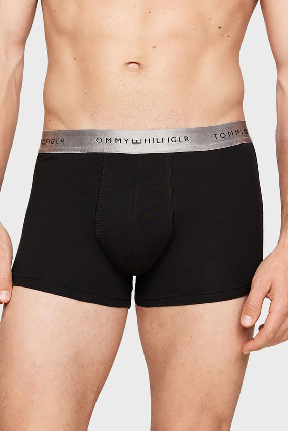 Мужские черные боксеры (3 шт) TRUNK METALLIC WB
