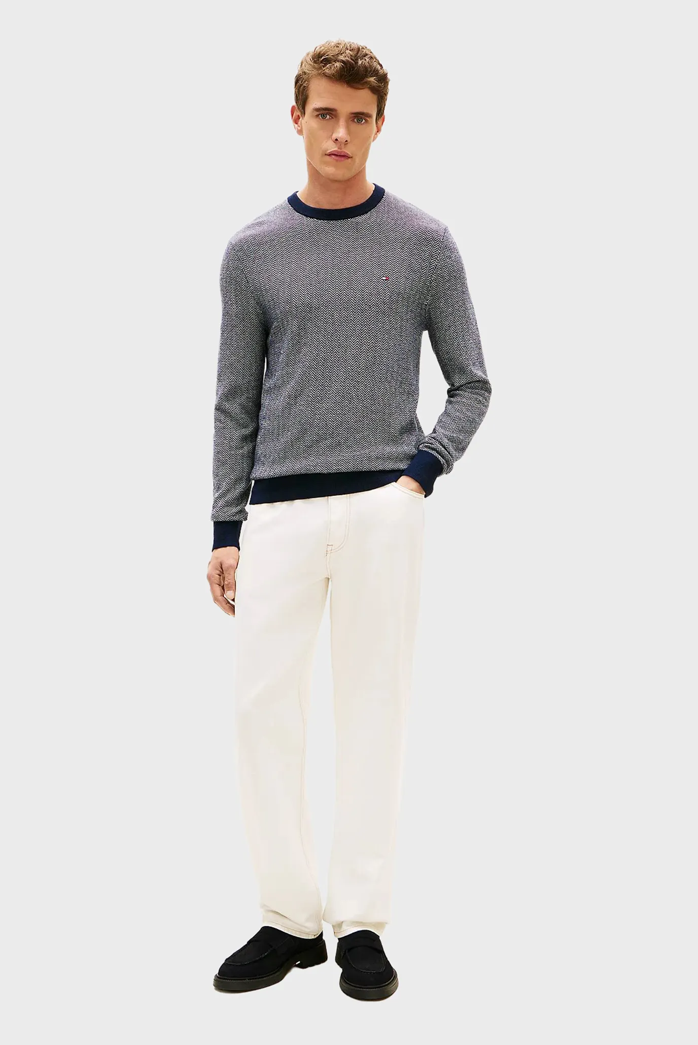 Свитер PIMA CTN CASH HERRINGBONE CREW 2