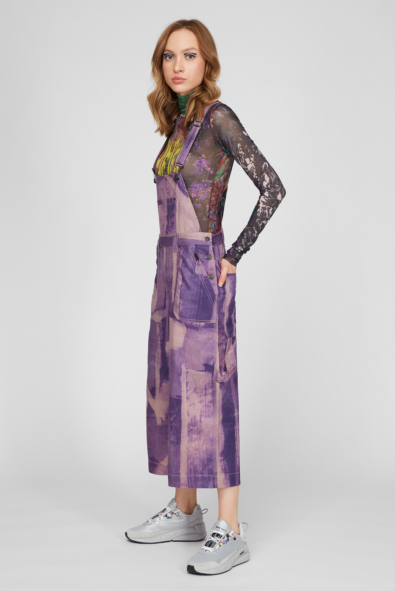 Женский фиолетовый комбинезон P-BIBI 8