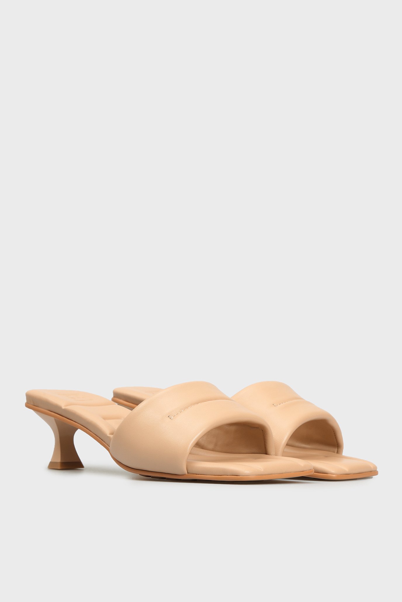 Женские бежевые кожаные мюли Florentia 3