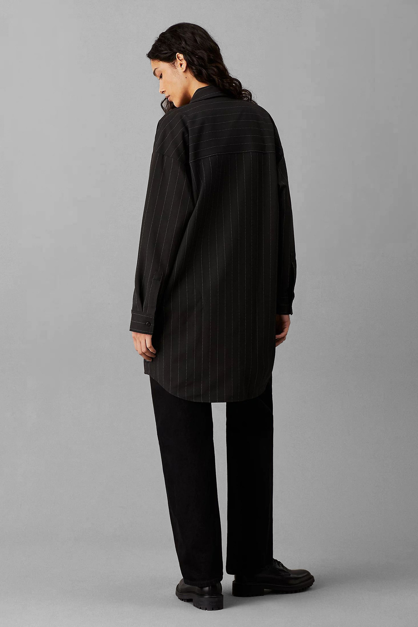 Платье SOFT CREPE PINSTRIPE SHIRT DRESS 3