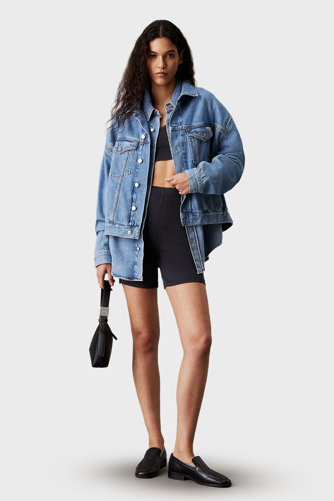 Женские темно-серые велосипедки WASHED WOVEN LABEL RIB SHORTSCalvin Klein Jeans Женские темно-серые велосипедки WASHED WOVEN LABEL RIB SHORTS 3
