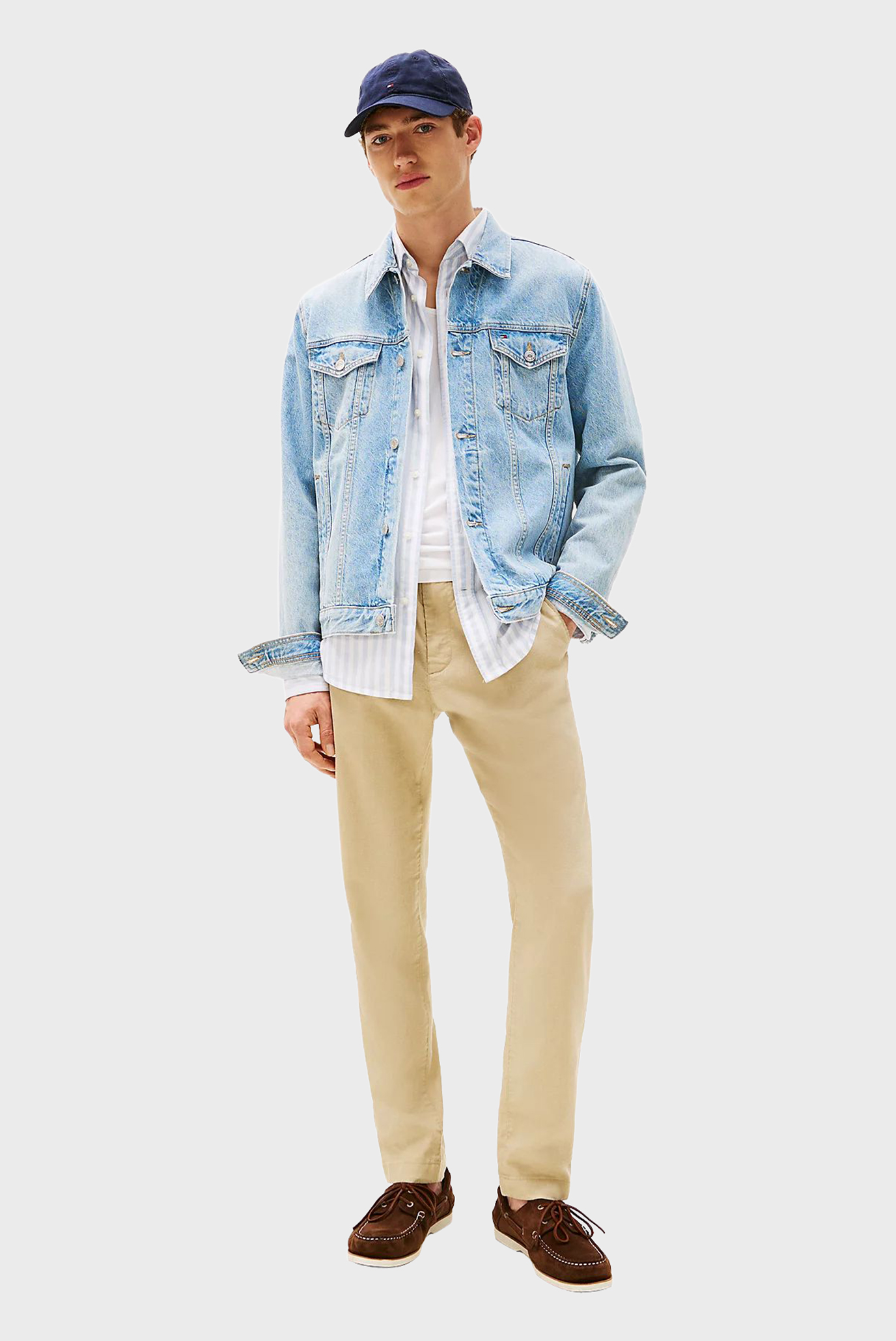 Мужские бежевые льняные брюки HARLEM 2