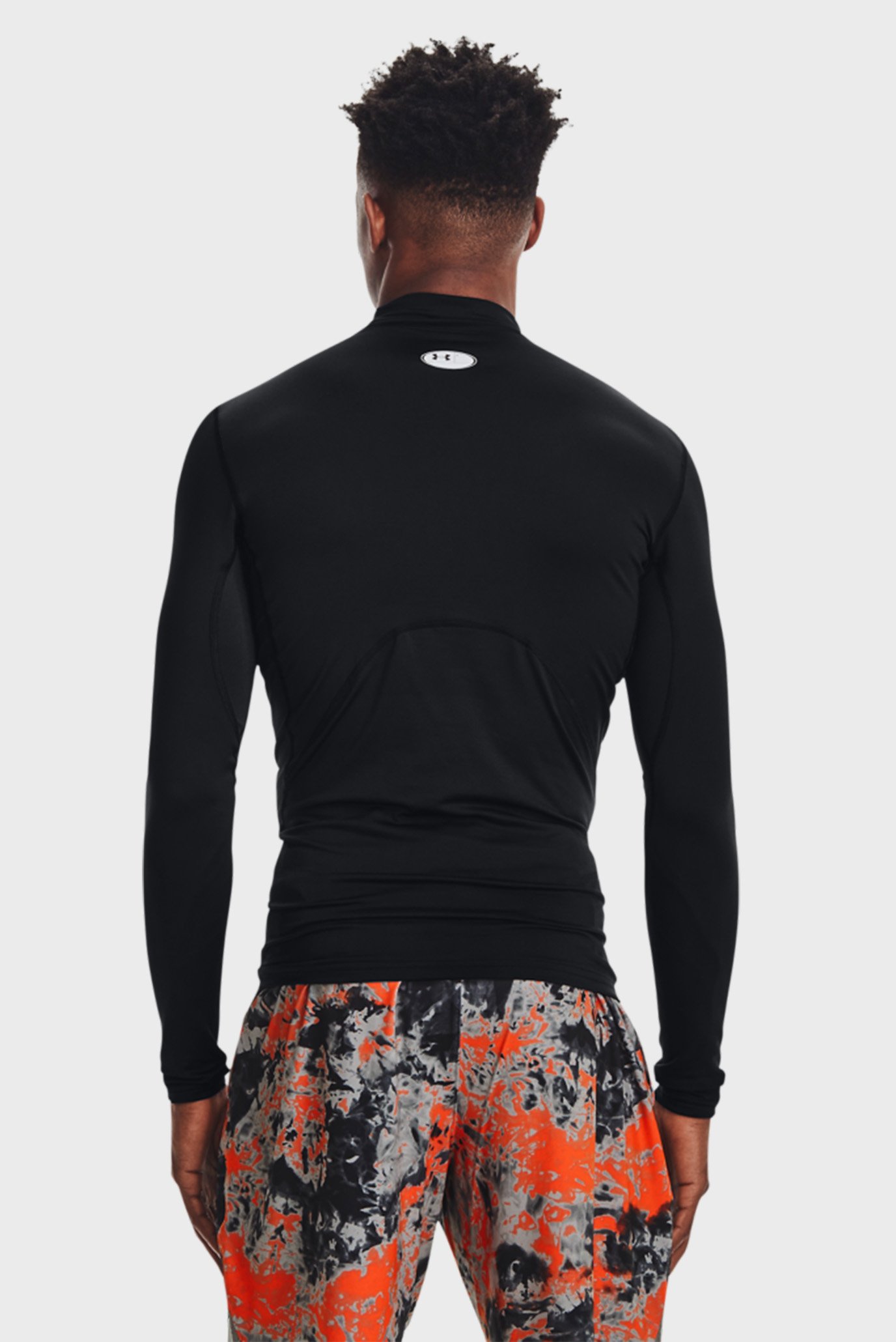 Мужской черный термореглан UA CG Armour Comp Mock 3