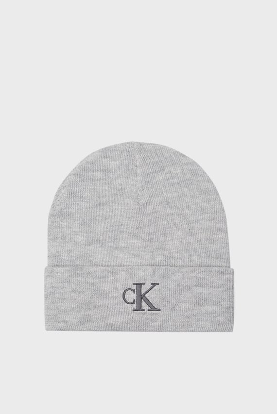 Женская серая шапка MONOGRAM EMBRO BEANIE