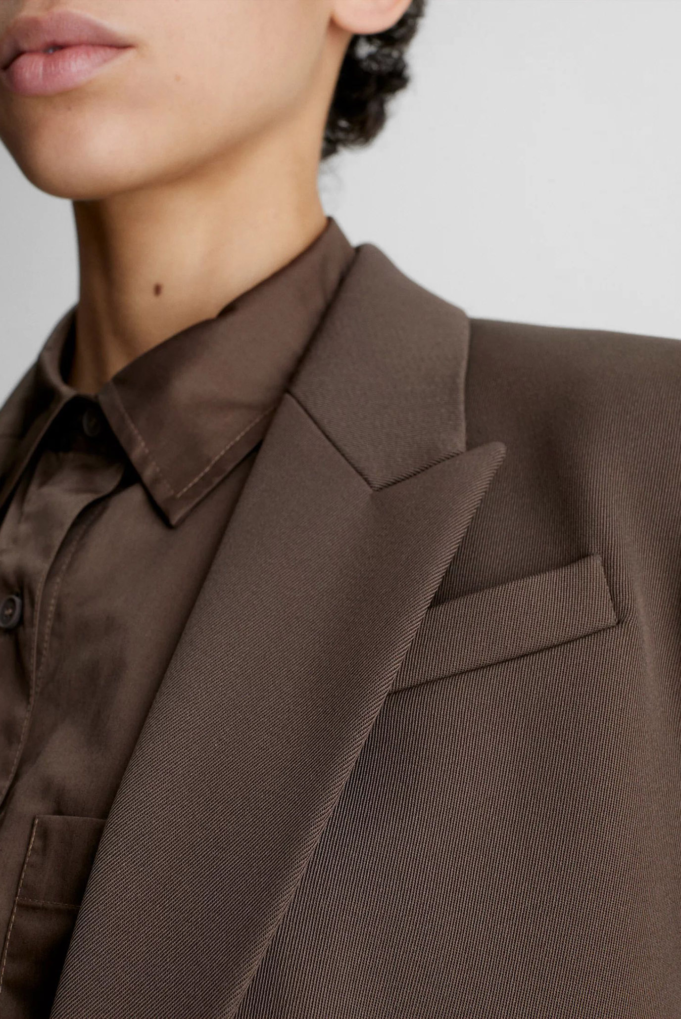 Женский коричневый жакет WOOL TWILL 6