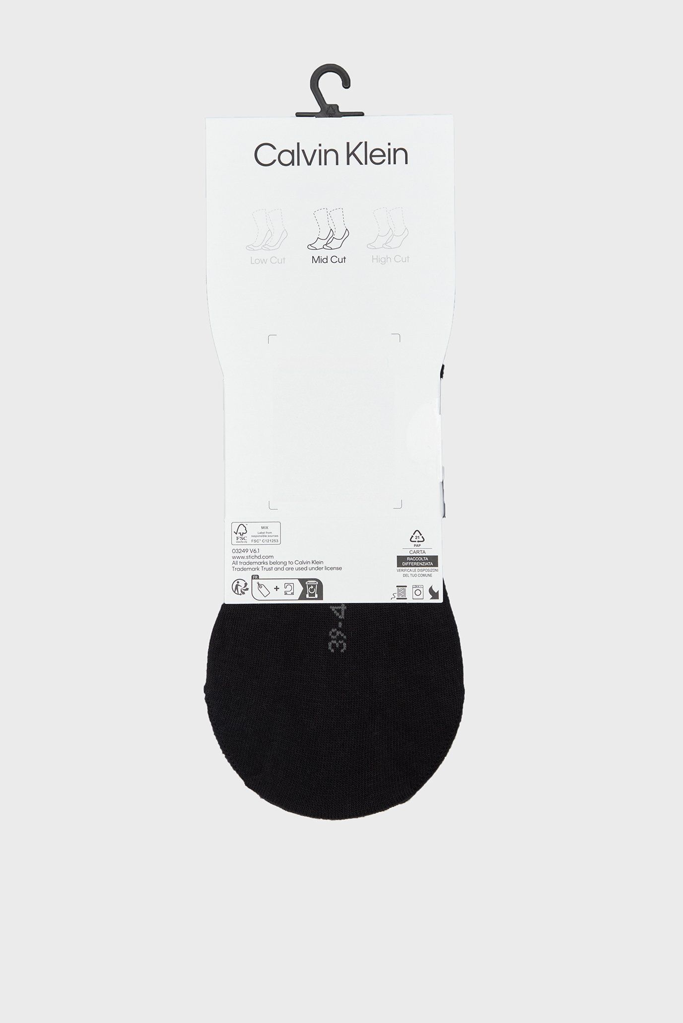 Следы CK MEN FOOTIE MID CUT 2P 5