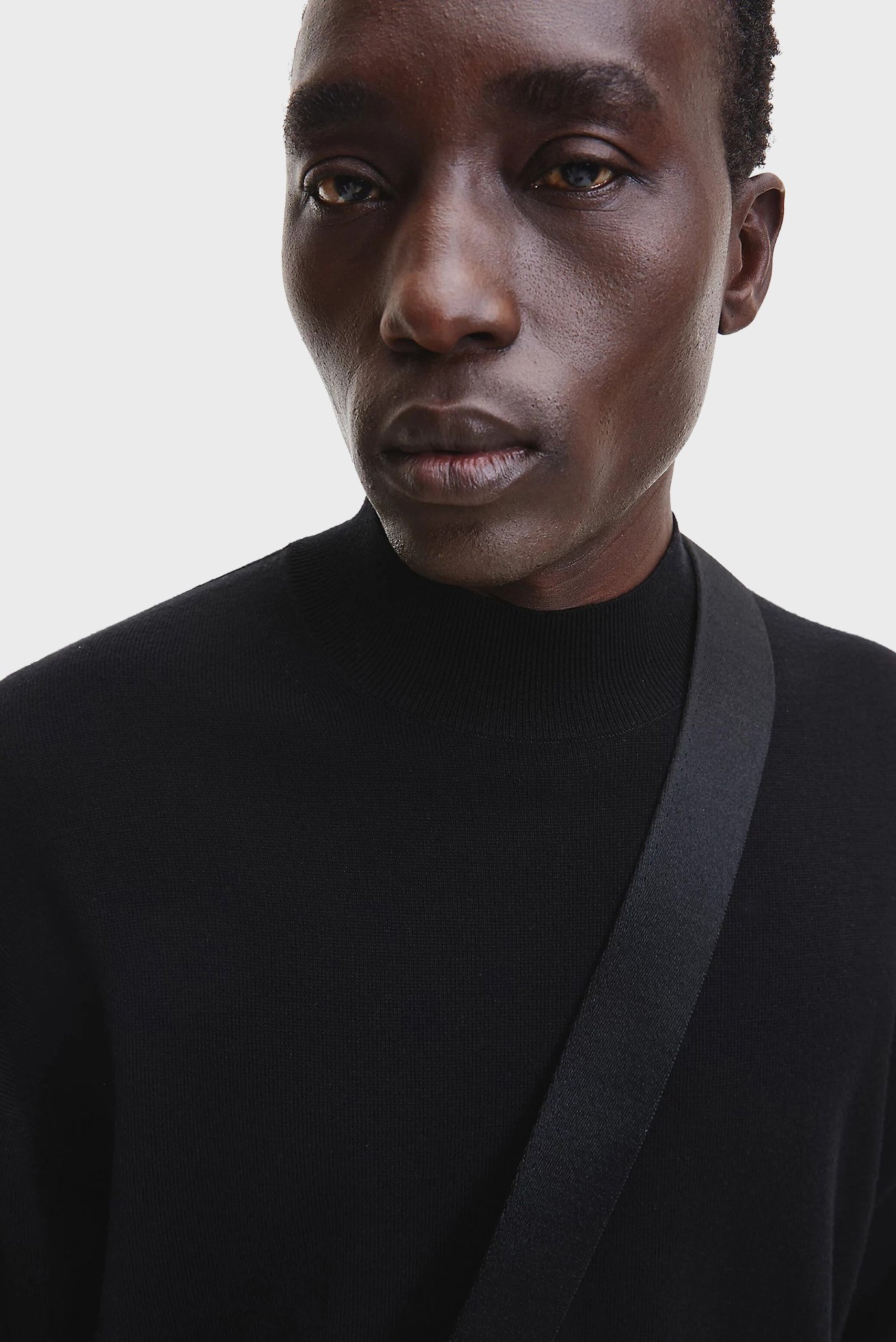 Мужской черный шерстяной гольф SUPERIOR WOOL MOCK NECK 2