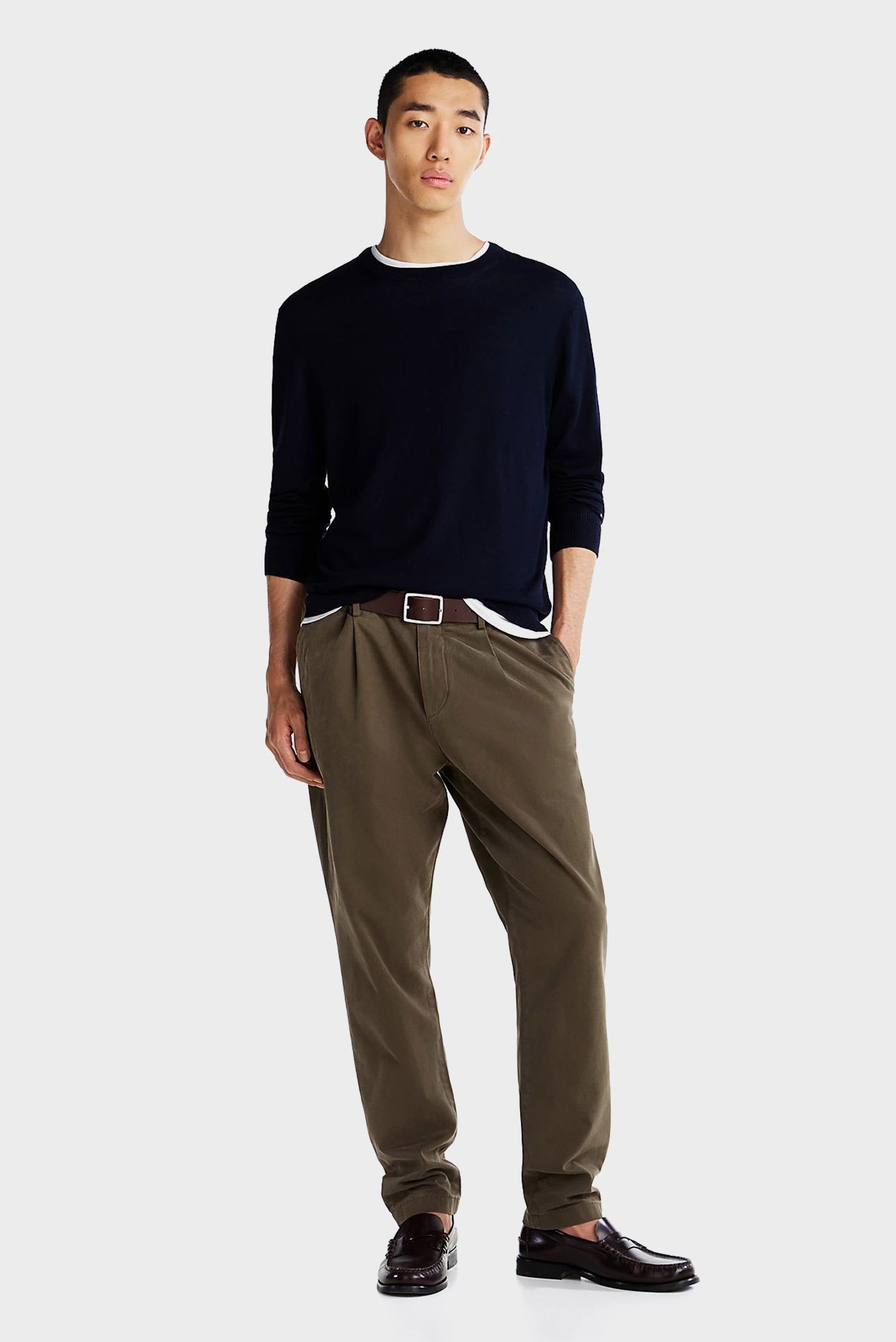 Мужской темно-синий джемпер DC COTTON LYOCELL CREWNECKTommy Hilfiger Мужской темно-синий джемпер DC COTTON LYOCELL CREWNECK 2